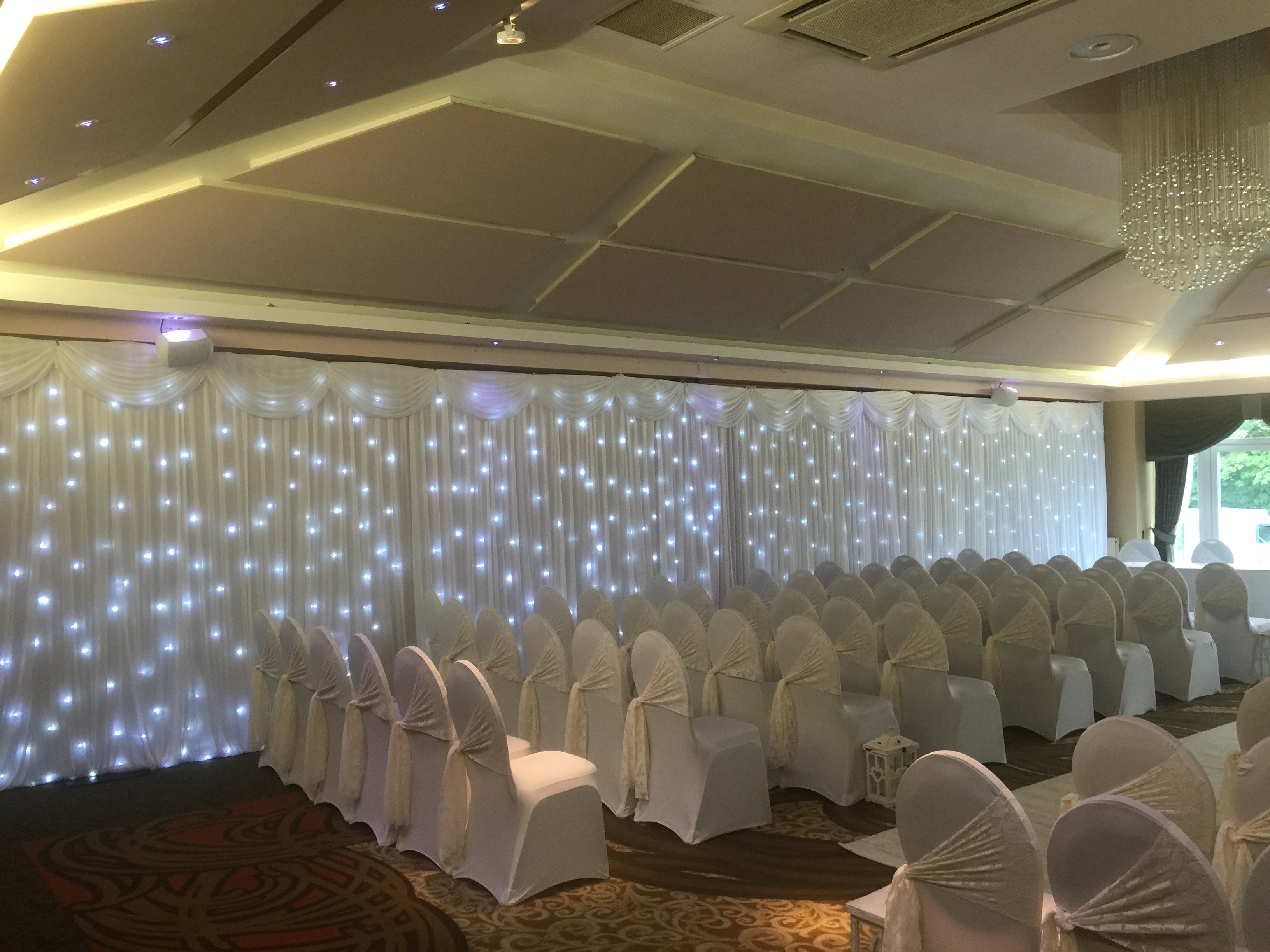Wall Drapes Hire, Liverpool. Cheshire, Manchester, Lancashire Looking